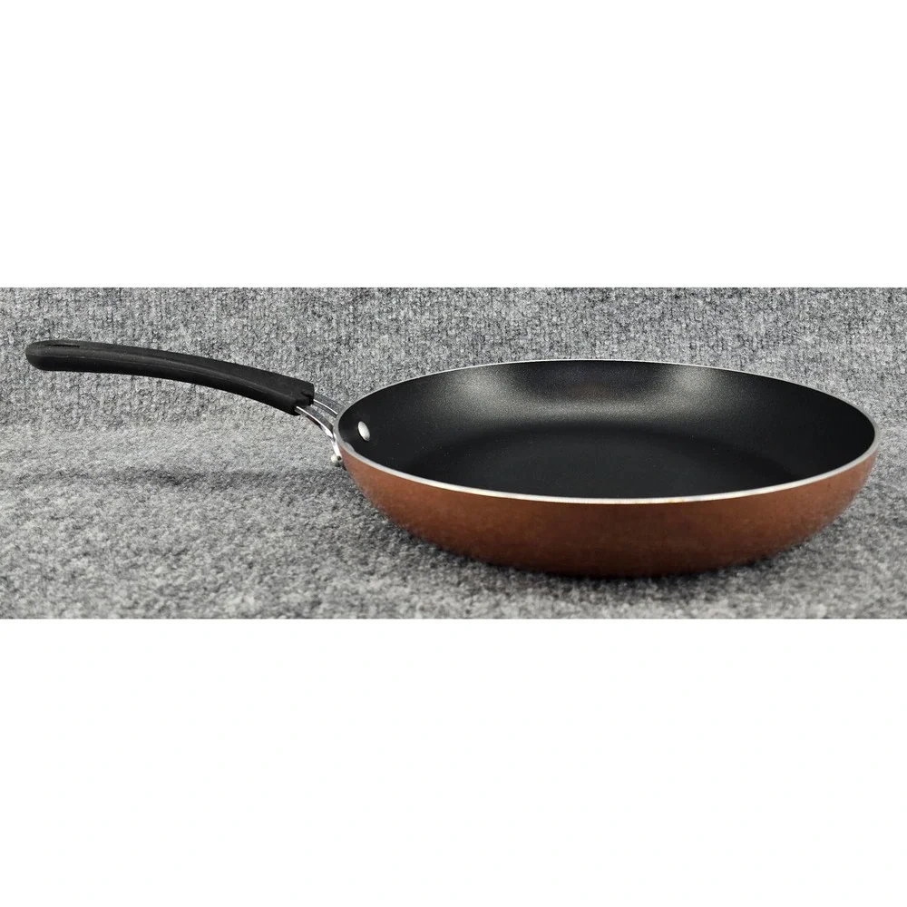 Tramontina Skillet 12 Inch Copper Porcelain Enamel Nonstick Frying Pan Metallic